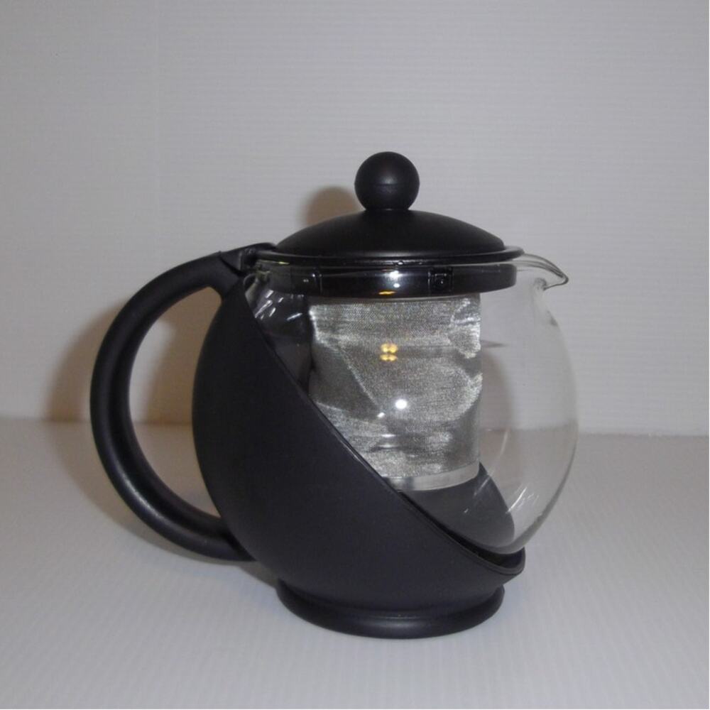 Primula Black Half Moon Infuser Teapot for Loose Tea Leaves